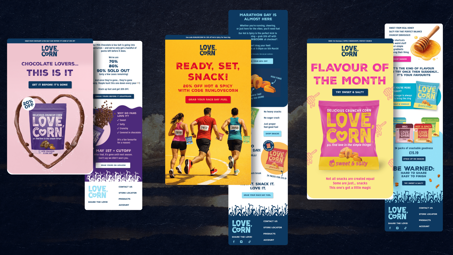 LOVE CORN email marketing work by Sendfluence